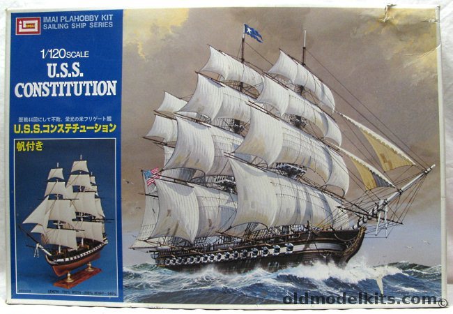 Imai 1/120 USS Constitution - Sailing Frigate With Sails - 29 Inch Long Model Ship, B-2052-12000 plastic model kit